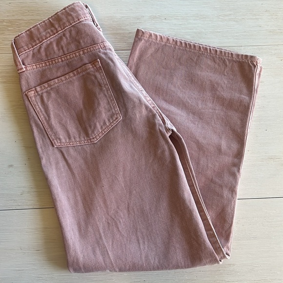 Old Navy Soft Pink High Rise Baggy Wide Leg Jeans - Girls/Teen Size 14 - Picture 6 of 6